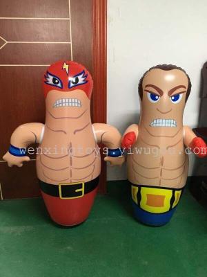 PVC inflatable toys muscle inflatable tumbler tumbler boxer 90cm