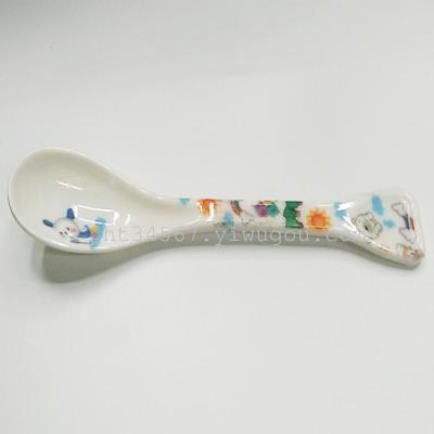 Hot 011 children's cartoon Fanshao manufacturers selling melamine porcelain spoon