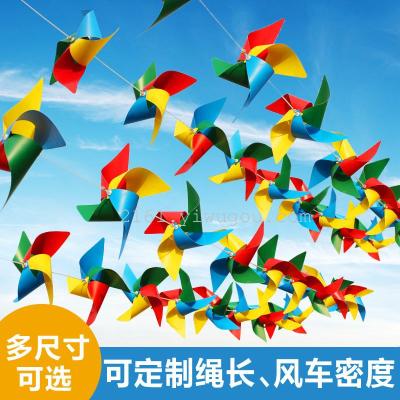 Six angle four angle windmill series activities decorate wedding decoration decoration kindergarten hanging wind string