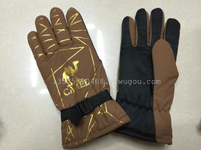 2016 winter warm and plush outdoor cycling gloves for men.