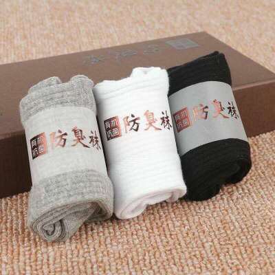 Combed cotton nano - silver ion deodorant socks for men socks cotton socks