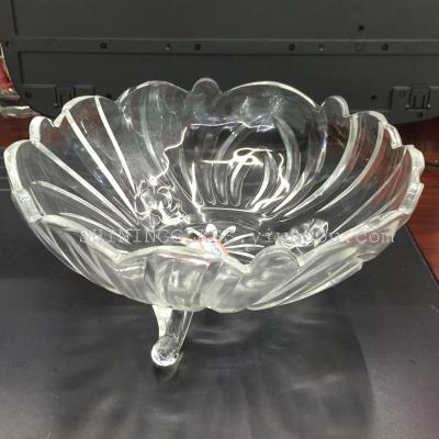 Glass ware glass fruit bowl with stand GD002