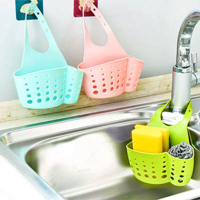 Simple Kitchen Sink Draining Rack Faucet Adjustable Basket Bathroom Hanging Storage Bag Sink Hanging Bag