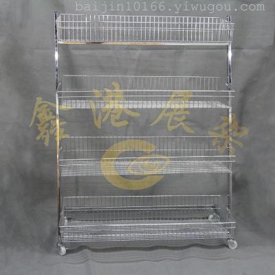 L type Goods Shelf Boutique Four-layer Storage Basket Floor Display Rack Storage Rack