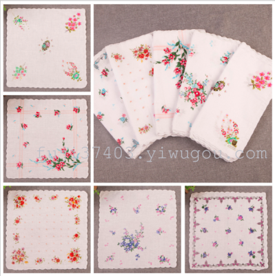 Ladies cotton foreign trade  printing handkerchief