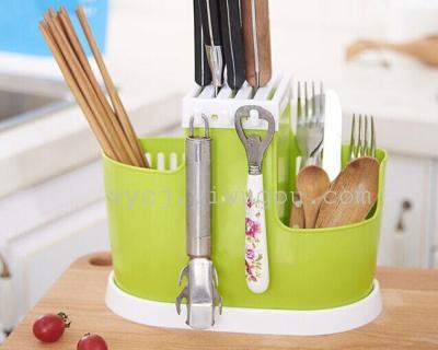 Three lattice thickened plastic chopsticks cage chopsticks cage kitchen knife spoon chopsticks tube drain storage rack