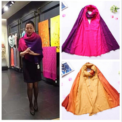 Autumn and Winter New Gradient Color Scarf Warm Multifunctional with Buttons Air Conditioning Shawl Scarf