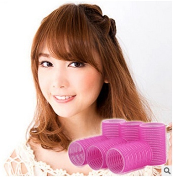 Magic self-adhesive roll of plastic hair curler pear head not to hurt the self-adhesive curls