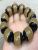 High Imitation Antelope Horn Bracelet Beads Two-Color Inlaid Gold Rim Beads