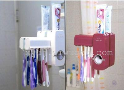 Full automatic toothpaste extrusion device toothbrush holder suit squeeze toothpaste device set creative home