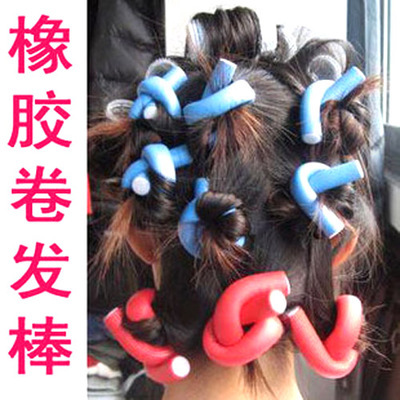 Magic hair curly hair stick roll bar rubber spring cold perm taping pear head hair curler