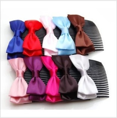Hair comb comb hair ribbon bow double comb hair hair tool is inserted