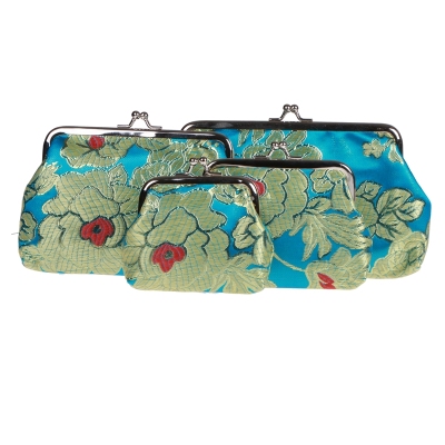 Manufacturers selling brocade four piece Cosmetic Bag Coin Purse Wallet