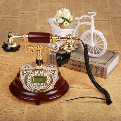 Fashion New European Antique Telephone High-End Vintage Craft Retro Wireless Card Telephone Landline