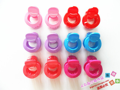 Manufacturers selling 3 cm durable plastic clip hair bright color Liu Haijia
