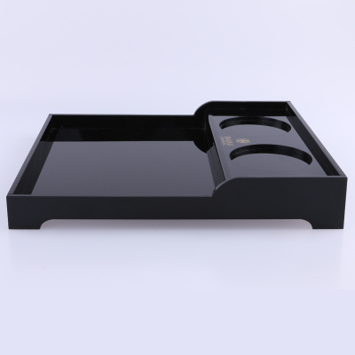 Zheng hao hotel supplies acrylic material hotel consumables tray tea cup and kettle storage