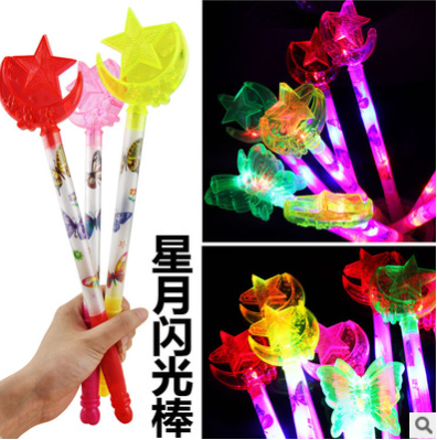 New Luminous Star Moon Glow Stick Glow Stick Gift Night Market Hot Sale Children's Toy Stall Wholesale