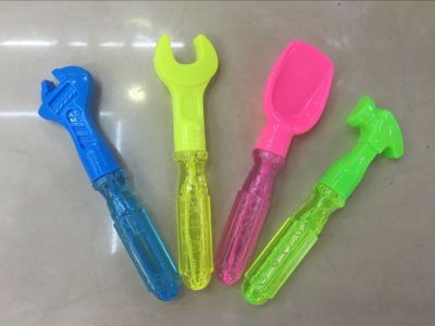Hot *1058 small tool bubble stick color box with a length of 18CM colored bubble water