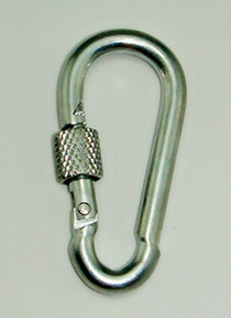 Manufacturer direct iron mountaineering buckle galvanized spring hook with screw 4mm--12mm