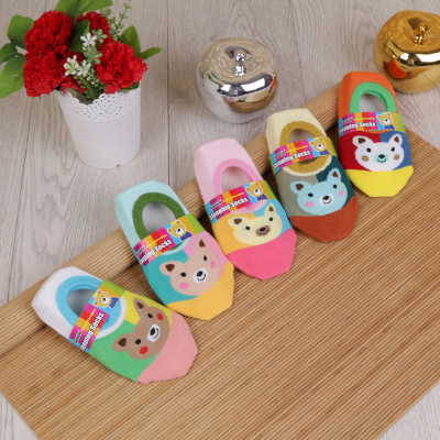 Korean version of Spring and summer children socks floor socks Thin cotton boat socks Skidproof boys and girls