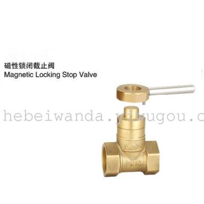 Brass Magnetic Lock stop valve