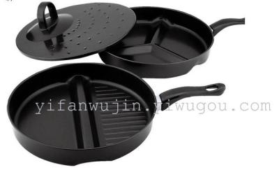 Japanese with two points three points set Japanese frying pan frying pan