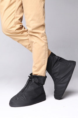 Men's and women's flat bottom thickened waterproof environmental protection low-canister shoe cover