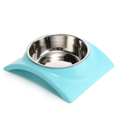 Factory direct 3 - color mixed stainless steel single use plastic pet bowl