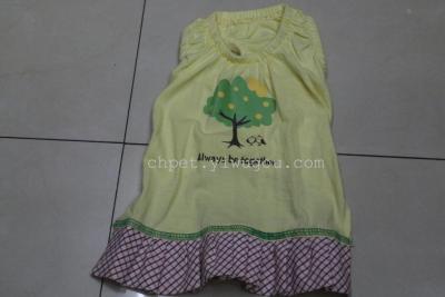 New star pet clothes small tree print dress summer style