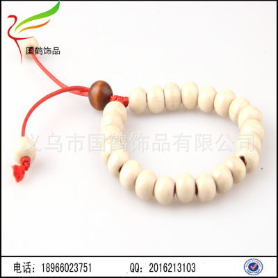 European wood beads Hand Beaded Bracelet hot elastic wire rope