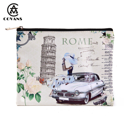 The new hot European and American Retro Leather file bag office study bag zipper bag special wholesale