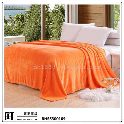 Wholesale plain towel quilt flannel blanket bedspread coral blanket blanket of air conditioning