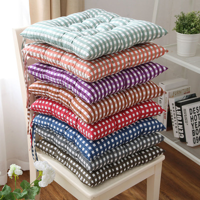 New Small Plaid Pearl Cotton Cushion Dining Chair Cushion Brushed Seat Cushion Best-Selling Wholesale and Retail