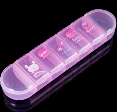 7 transparent plastic storage box jewelry box oval medicine box