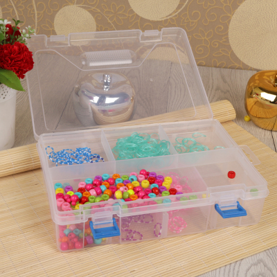 Double-layer 8-frame fine transparent jewelry storage box cosmeceutical box jewelry storage box