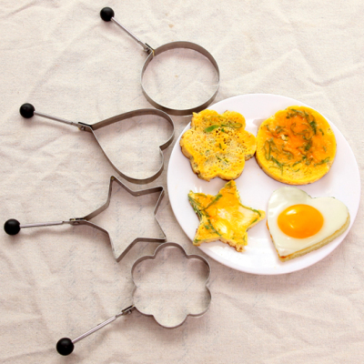 Stainless Steel Omelette Maker Creative Steamed Poached Egg Heart-Shaped Abrasive Tool Fried Egg Model Love Bento Mold