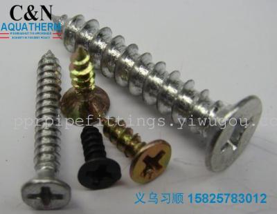 Direct carbon steel galvanized steel self tapping drill head drilling screws with cross pad