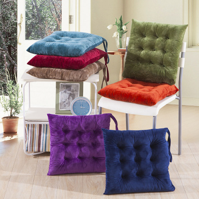 Crystal Wool Fabric Nine-Pin Cushion Office Dining Chair Cushion Sofa Cushion Computer Chair Cushion Lumbar Support Pillow