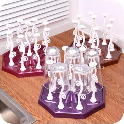 High-Grade Removable Drain Cup Holder Plastic Glass Water Cup Teacup Upside down Cup Draining Board Wine Glass Holder