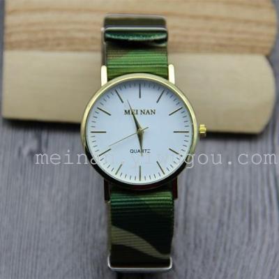 The 2016 most popular boys and girls students watch camouflage canvas strap watch