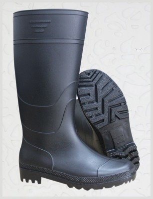 Black PVC rain boots Black rain boots labor protection rain boots