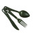 Factory direct selling outdoor knife and fork spoon plastic three sets of environmental protection high temperature