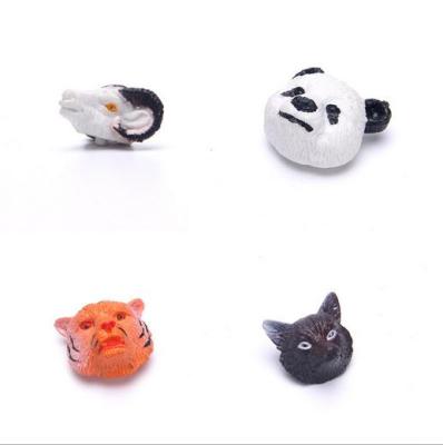 Plastic simulation toy animal head model panda lion tiger cheetah and other animal head decoration accessories