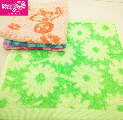 Cotton Jacquard Mixed Pattern Square Scarf Children Face Towel Hand Towel Baby Face Towel Cleaning Towel Wholesale