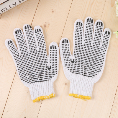 Labor protection gloves wholesale and parcel post work with thick cotton gloves anti-slip gloves.