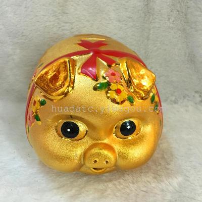 The money pot electroplating gold ornaments shop opened pig nouveau riche felicitous wish of making money gifts crafts