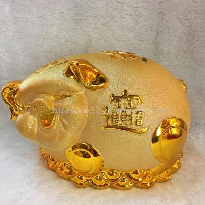 The money pot electroplating gold lucky pig shop opened nouveau riche ornaments gifts crafts