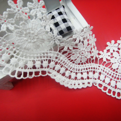 Accessories lace water soluble bar code lace milk silk embroidery factory can be made to order
