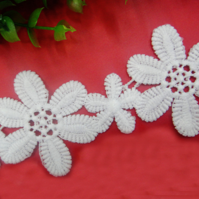 Six petal flower milk silk lace bar code lace water soluble embroidery embroidery DIY