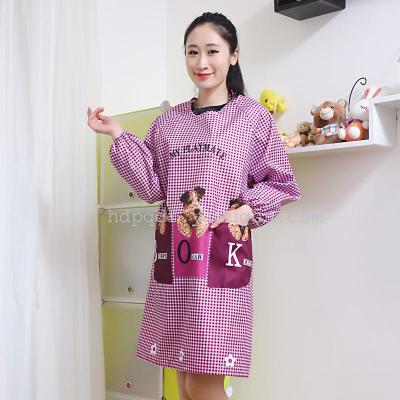 [Korean] gang fight kitten sleeveless apron Korean waterproof apron Home Furnishing creative fashion kitchen supplies